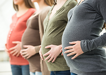 Four pregnant women